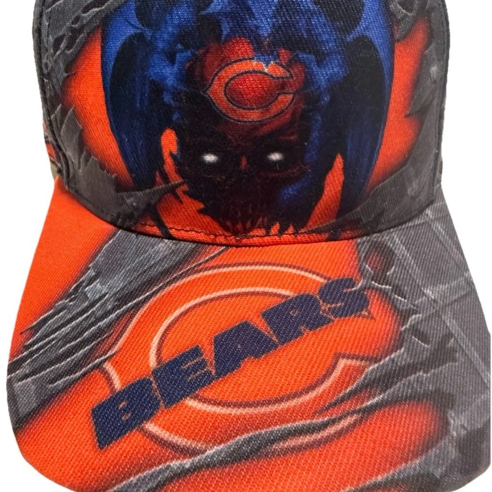 Bears Graphic Cap - Vibrant Orange and Blue